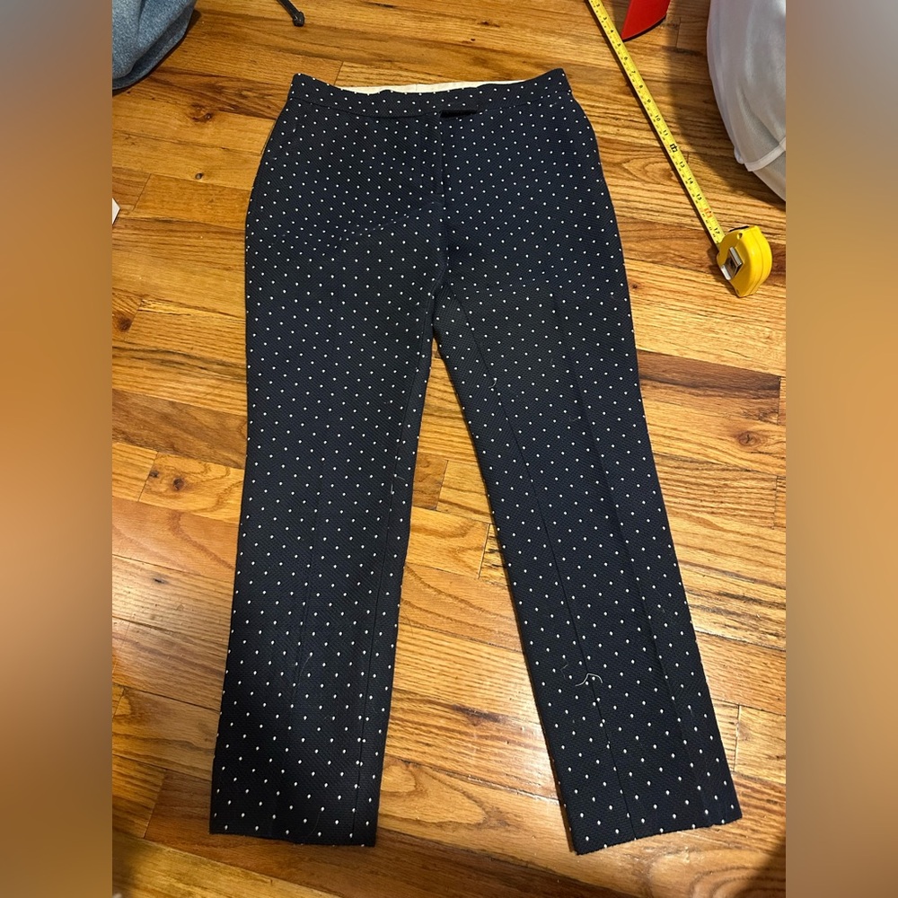 Joseph Dark Blue Dress Pants with white polka dots